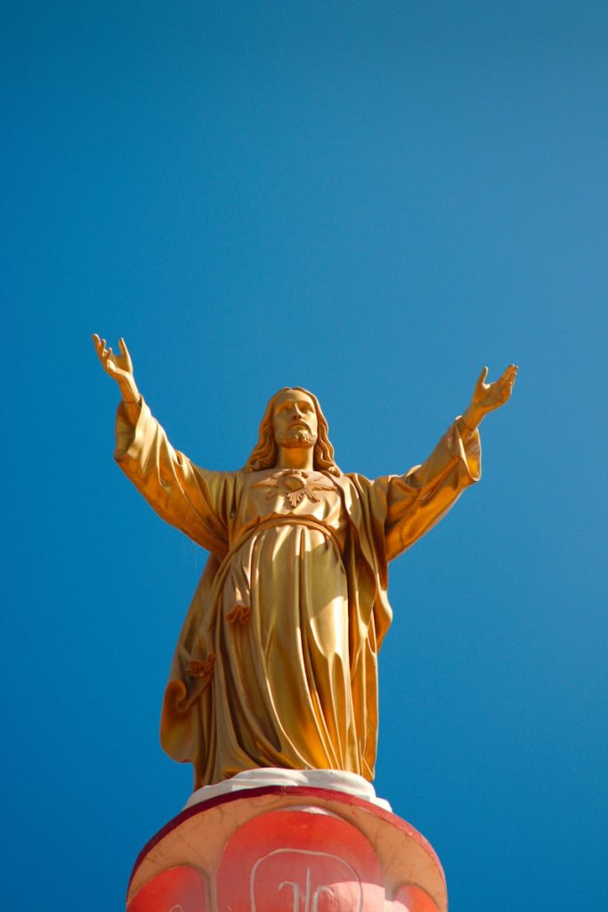 gold statue of a man